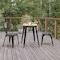 Flash Furniture 23.75 RD Dining Table Brown Poly Top/Black Frame JJ-T14623-60-BRBK-GG - alternate 5